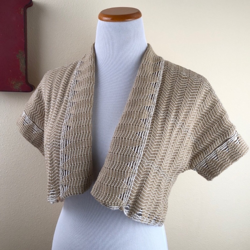 Anthropologie Tan/Gold Bolero